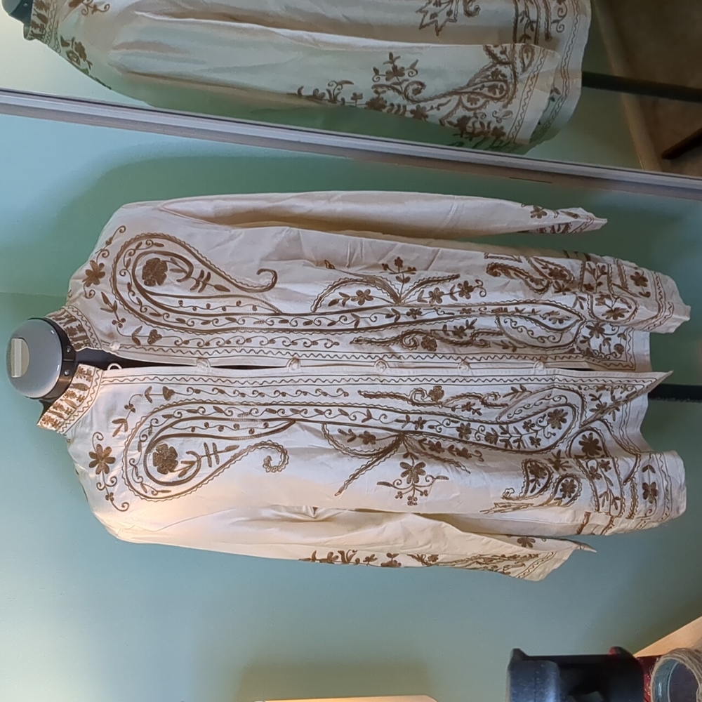 Coldwater Creek Silk Indian Style Jacket